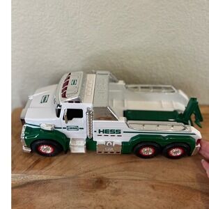 Hess Toy Truck Flatbed with‎ Ramp Green White Chrome Collectible Vehicle